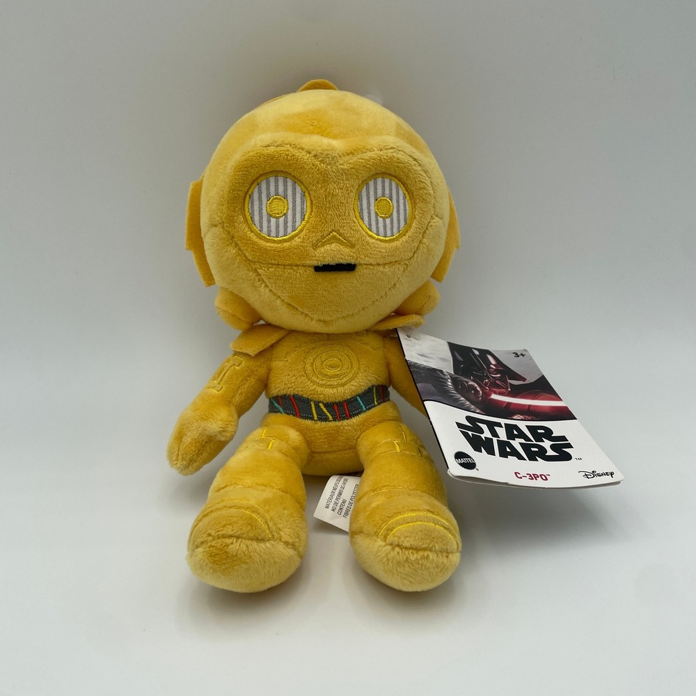 Mattel Star Wars C-3PO Stylized Plush Gold Droid Stuffed Toy NWT 8 inch GXB25